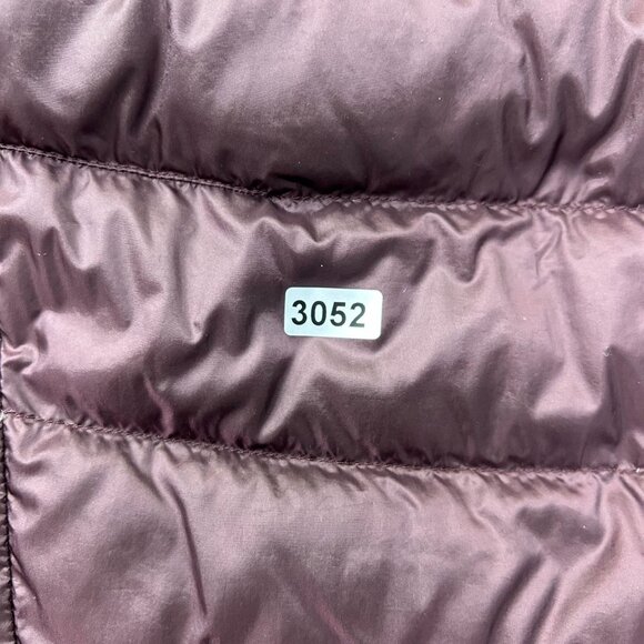Uniqlo Down Jacket Womens XS Collarless Quilted Puffer Parka Coat Purple - Picture 9 of 9